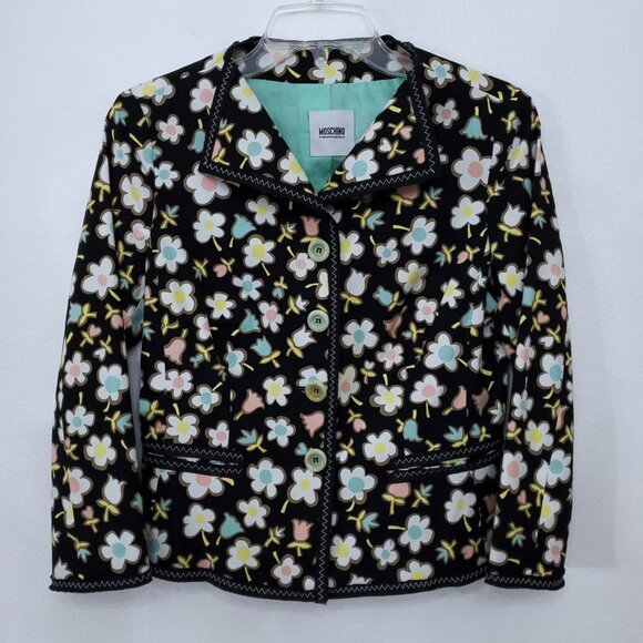 Moschino Cheap and Chic Floral Button Blazer Jacket Size 8